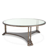Coffee Table Lioness Bronze finish | bevelled glass