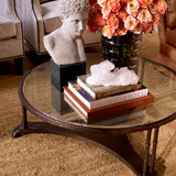 Coffee Table Lioness Bronze finish | bevelled glass