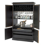 Bar cabinet Kellam
Black finish | antique mirror glass