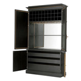 Bar cabinet Kellam
Black finish | antique mirror glass