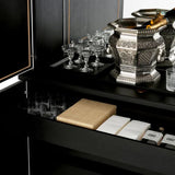 Bar cabinet Kellam
Black finish | antique mirror glass