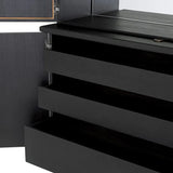 Bar cabinet Kellam
Black finish | antique mirror glass