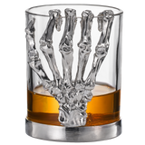 Skeleton Whiskey Glass Tumbler | Single | 10oz Halloween Skeleton Glasses 4.3" H, Goth Gifts, Skeleton Gifts, Skeleton Decor, Spooky Wine Gift Set, Perfect for Halloween Themed Parties