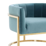 Magnolia Performance Velvet Accent Chair - Gold Base