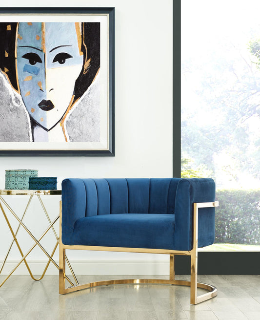 Magnolia Performance Velvet Accent Chair - Gold Base