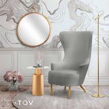 Julia Performance Velvet Wingback Accent Chair by Inspire Me! Home Decor