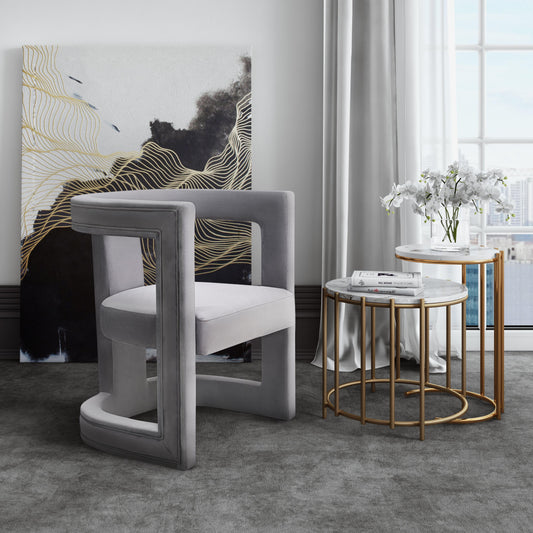 Ada Performance Velvet Accent Chair