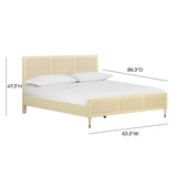 Sierra Wood & Rattan Bed