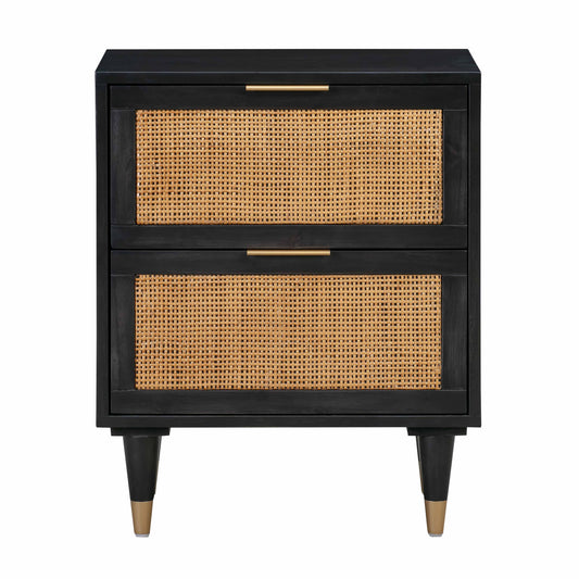 Sierra 22" Cane 2-Drawer Nightstand