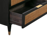 Sierra 60" Cane 6-Drawer Dresser