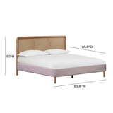 Kavali Performance Velvet and Natural Bed