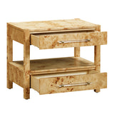 Brandyss 26" Burl 2-Drawer Nightstand