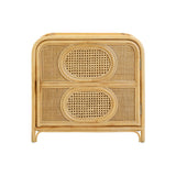 Tina 27" Rattan Nightstand With Storage