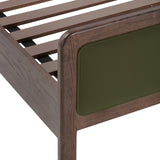 Hella Contract-Grade Velvet and Ash Wood Bed
