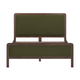 Hella Contract-Grade Velvet and Ash Wood Bed