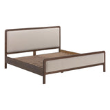 Hella Contract-Grade Velvet and Ash Wood Bed