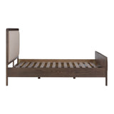 Hella Contract-Grade Velvet and Ash Wood Bed