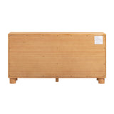 Miles 62" Natural Wood 6-Drawer Dresser