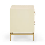 Pesce 25" Faux Shagreen 2-Drawer Nightstand
