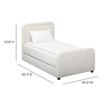 Briella Performance Velvet Trundle Bed in Twin
