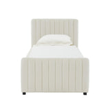 Angela Performance Velvet Trundle Bed in Twin