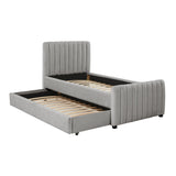 Angela Performance Velvet Trundle Bed in Twin