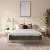 Eliana Performance Velvet Bed with Wings