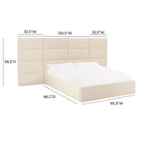 Eliana Performance Velvet Bed with Wings