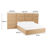 Eliana Performance Velvet Bed with Wings