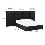 Eliana Performance Velvet Bed with Wings