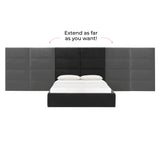 Eliana Performance Velvet Headboard Wings