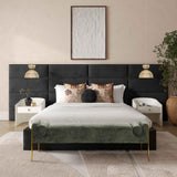 Eliana Performance Velvet Bed with Wings