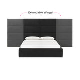 Eliana Performance Velvet Bed with Wings