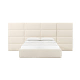 Eliana Cream Performance Boucle Headboard Wings