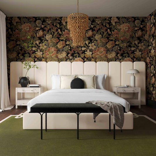 Palani Performance Velvet Bed with Wings