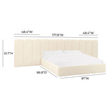 Palani Performance Velvet Bed with Wings