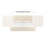 Palani Performance Velvet Bed with Wings