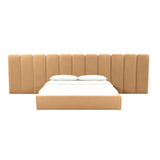 Palani Performance Velvet Bed with Wings