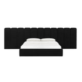 Palani Performance Velvet Bed with Wings