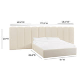 Palani Cream Performance Boucle Wings - Queen or King (Set of 2)