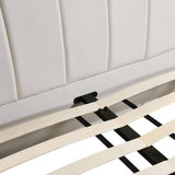 Karol Cream Performance Vegan Leather Bed