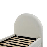 Moon Cream Performance Boucle Twin Trundle Bed