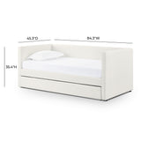 Alice Linen Twin Trundle Bed