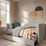 Alice Linen Twin Trundle Bed