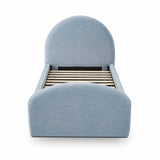 Moon Chambray Blue Performance Chenille Twin Trundle Bed