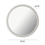 Baria 30" Wooden Round Wall Mirror