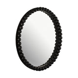 Baria 30" Wooden Round Wall Mirror