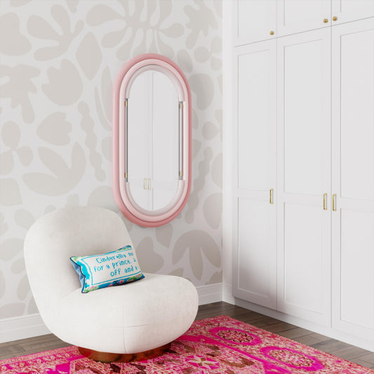 Neon Oval Wall Mirror (26"X50"-28"X58")