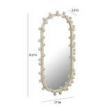 Bubbles Ivory Oval Wall Mirror (17"X31.5"-22.6"X42")