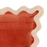 Scalloped Edge 24" Square Throw Pillow Cover